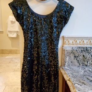 Black Tie Sequins Dress